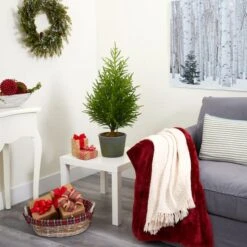 3ft. Unlit Norfolk Island Pine Artificial Potted Christmas Tree -Northlight Shop D251286S 4