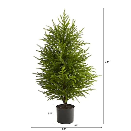 3.5ft. Unlit Norfolk Island Pine Natural Look Artificial Christmas Tree 5 3.5ft. Unlit Norfolk Island Pine Natural Look Artificial Christmas Tree - Image 3