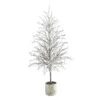 6ft. Unlit Snowed Twig Artificial Christmas Tree In Decorative Planter 2 6ft. Unlit Snowed Twig Artificial Christmas Tree In Decorative Planter -Northlight Shop D251292S 1