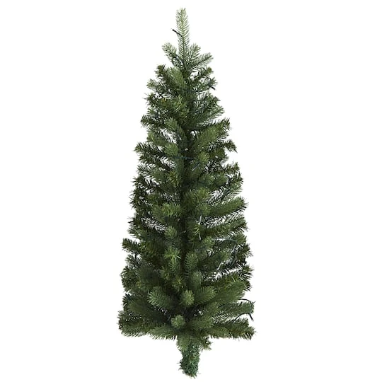 3ft. Pre-Lit Flat Back Wall Hanging Artificial Christmas Tree, Clear LED Lights 6 3ft. Pre-Lit Flat Back Wall Hanging Artificial Christmas Tree, Clear LED Lights - Image 4