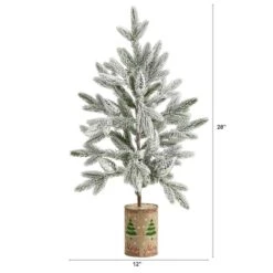 2.5ft. Unlit Flocked Christmas Artificial Christmas Tree 12 2.5ft. Unlit Flocked Christmas Artificial Christmas Tree -Northlight Shop D251300S 2