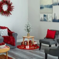 2.5ft. Unlit Flocked Christmas Artificial Christmas Tree 16 2.5ft. Unlit Flocked Christmas Artificial Christmas Tree -Northlight Shop D251300S 6