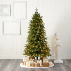 6ft. Pre-Lit Vancouver Fir Natural Look Artificial Christmas Tree, Clear LED Lights 15 6ft. Pre-Lit Vancouver Fir Natural Look Artificial Christmas Tree, Clear LED Lights -Northlight Shop D251306S 5