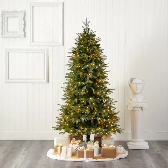 6ft. Pre-Lit Vancouver Fir Natural Look Artificial Christmas Tree, Clear LED Lights 8 6ft. Pre-Lit Vancouver Fir Natural Look Artificial Christmas Tree, Clear LED Lights - Image 6