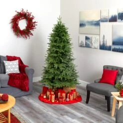 6ft. Pre-Lit Vancouver Fir Natural Look Artificial Christmas Tree, Clear LED Lights 17 6ft. Pre-Lit Vancouver Fir Natural Look Artificial Christmas Tree, Clear LED Lights -Northlight Shop D251306S 7