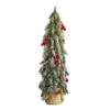 2ft. Unlit Flocked Christmas Artificial Tree With Berries & Pinecones 2 2ft. Unlit Flocked Christmas Artificial Tree With Berries & Pinecones -Northlight Shop D251314S 1