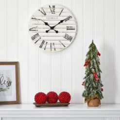 2ft. Unlit Flocked Christmas Artificial Tree With Berries & Pinecones 9 2ft. Unlit Flocked Christmas Artificial Tree With Berries & Pinecones -Northlight Shop D251314S 3