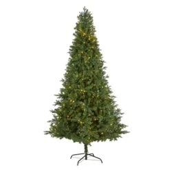 8ft. Pre-Lit Vermont Fir Artificial Christmas Tree With Clear LED Lights 11 8ft. Pre-Lit Vermont Fir Artificial Christmas Tree With Clear LED Lights -Northlight Shop D251319S 1 1