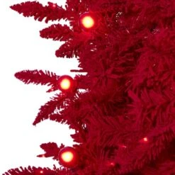 7ft. Pre-Lit Red Fraser Fir Artificial Christmas Tree, Red Lights 13 7ft. Pre-Lit Red Fraser Fir Artificial Christmas Tree, Red Lights -Northlight Shop D251322S 3