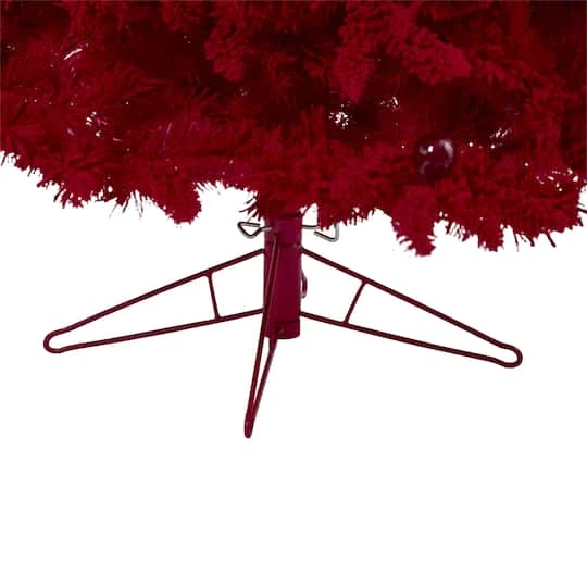 7ft. Pre-Lit Red Fraser Fir Artificial Christmas Tree, Red Lights 7 7ft. Pre-Lit Red Fraser Fir Artificial Christmas Tree, Red Lights - Image 5