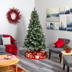 7ft. Unlit French Alps Mountain Pine Artificial Christmas Tree -Northlight Shop D251325S 6