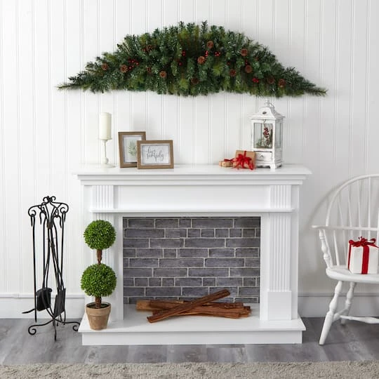 6ft. Pre-Lit Berry & Pinecone Artificial Christmas Swag 8 6ft. Pre-Lit Berry & Pinecone Artificial Christmas Swag - Image 6