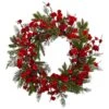 24" Plum Blossom Pine Wreath -Northlight Shop D251356S 11