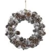 17" Snowy Pinecone Wreath 1 17" Snowy Pinecone Wreath -Northlight Shop D251357S 11