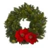 30" Magnolia, Pine & Pinecone Artificial Wreath 1 30" Magnolia, Pine & Pinecone Artificial Wreath -Northlight Shop D251385S 1