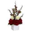 24" Potted Hydrangea, Rose & Berry Arrangement -Northlight Shop D252171S 11