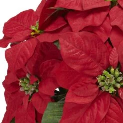 13" Potted Poinsettia With Ceramic Vase 10 13" Potted Poinsettia With Ceramic Vase -Northlight Shop D252178S 12