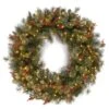 48" Pre-Lit Wintry Pine Wreath -Northlight Shop D252293S 1