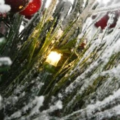 22" Snowy Bedford Urn Filler With Battery Operated LED Lights -Northlight Shop D252348S 4