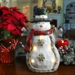 16.5" Lighted Snowman Décor Piece -Northlight Shop D252377S 2