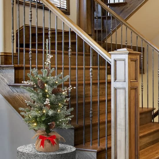 2ft. Pre-Lit Snowy Morgan Spruce Artificial Christmas Tree, Warm White LED Lights 5 2ft. Pre-Lit Snowy Morgan Spruce Artificial Christmas Tree, Warm White LED Lights - Image 3