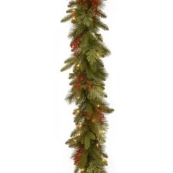 9ft. Clear Lights Mixed Evergreen Classical Collection Garland