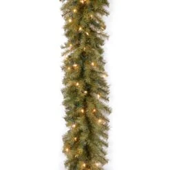 9ft. Pre-Lit Clear Lights Norwood Fir Garland