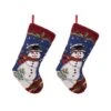 Glitzhome® 19" Snowman Christmas Stockings, 2ct. 1 Glitzhome® 19" Snowman Christmas Stockings, 2ct. -Northlight Shop D252862S 1