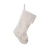 Glitzhome® 21" White Plush With Snowflake Christmas Stocking 2 Glitzhome® 21" White Plush With Snowflake Christmas Stocking -Northlight Shop D252957S 1