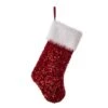 Glitzhome® 21" Red Sequin Christmas Stocking -Northlight Shop D252961S 1