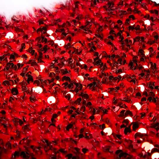 Glitzhome® 21" Red Sequin Christmas Stocking 8 Glitzhome® 21" Red Sequin Christmas Stocking - Image 6