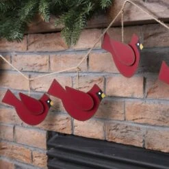 Glitzhome® 6ft. Metal Christmas Cardinal Garland 12 Glitzhome® 6ft. Metal Christmas Cardinal Garland -Northlight Shop D253601S 3