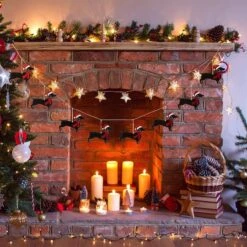 Glitzhome® 6ft. Metal Christmas Dog Garland 14 Glitzhome® 6ft. Metal Christmas Dog Garland -Northlight Shop D253602S 3