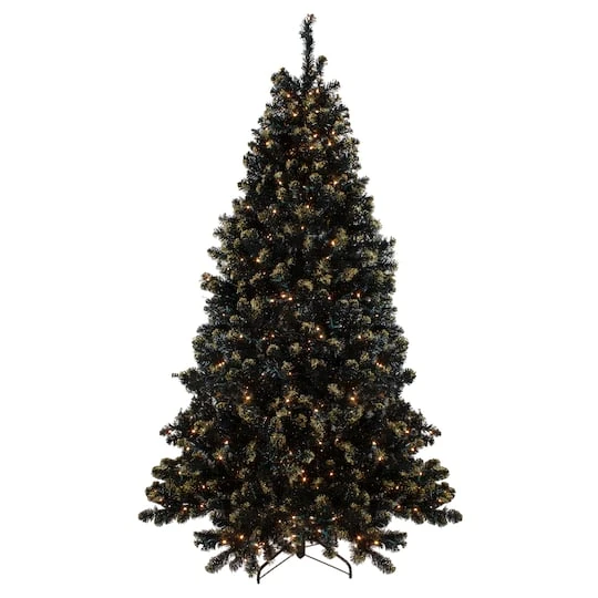 Northlight 7.5ft. Pre-Lit Crystal Pine With Gold Glitter Artificial Christmas Tree, Clear LED Lights 3 Northlight 7.5ft. Pre-Lit Crystal Pine With Gold Glitter Artificial Christmas Tree, Clear LED Lights