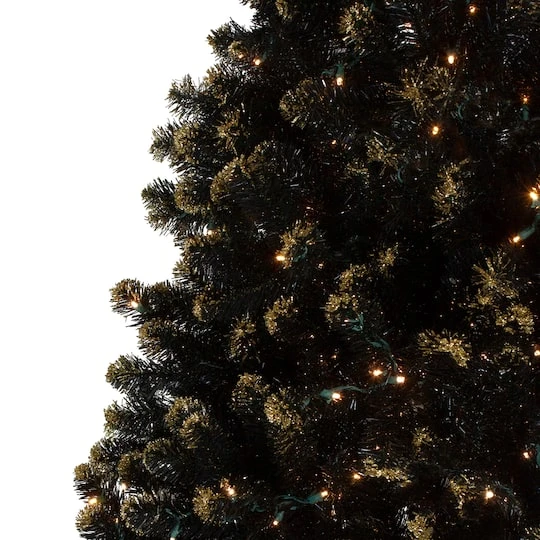 Northlight 7.5ft. Pre-Lit Crystal Pine With Gold Glitter Artificial Christmas Tree, Clear LED Lights 8 Northlight 7.5ft. Pre-Lit Crystal Pine With Gold Glitter Artificial Christmas Tree, Clear LED Lights - Image 6
