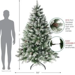Northlight 7ft. Unlit Angel Pine Artificial Christmas Tree -Northlight Shop D253643S 12