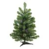 Northlight 24" Pre-Lit Canadian Pine Artificial Christmas Tree, Multicolor Lights