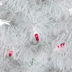 Northlight 3ft. Pre-Lit White Iridescent Pine Artificial Christmas Tree, Pink Lights -Northlight Shop D253654S 14