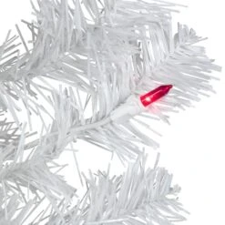 Northlight 3ft. Pre-Lit White Iridescent Pine Artificial Christmas Tree, Pink Lights -Northlight Shop D253654S 15