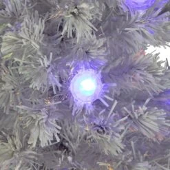 Northlight 4ft. Pre-Lit Medium White Iridescent Fiber Optic Artificial Christmas Tree With Blue LED Lights 17 Northlight 4ft. Pre-Lit Medium White Iridescent Fiber Optic Artificial Christmas Tree With Blue LED Lights -Northlight Shop D253657S 14