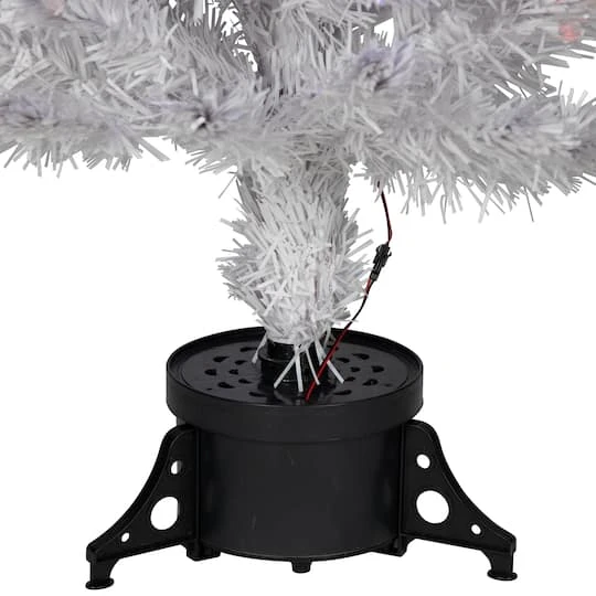 Northlight 4ft. Pre-Lit Medium White Iridescent Fiber Optic Artificial Christmas Tree With Blue LED Lights 10 Northlight 4ft. Pre-Lit Medium White Iridescent Fiber Optic Artificial Christmas Tree With Blue LED Lights - Image 8