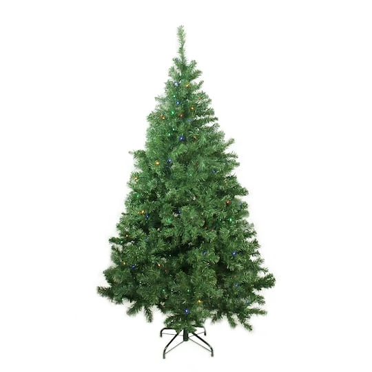 Northlight 6ft. Pre-Lit Mixed Classic Pine Artificial Christmas Tree, Multicolor LED Lights 6 Northlight 6ft. Pre-Lit Mixed Classic Pine Artificial Christmas Tree, Multicolor LED Lights - Image 4