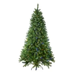 Northlight 7.5ft. Pre-Lit Full Multi-Function Basset Pine Artificial Christmas Tree, Dual Color® LED Lights 15 Northlight 7.5ft. Pre-Lit Full Multi-Function Basset Pine Artificial Christmas Tree, Dual Color® LED Lights -Northlight Shop D253661S 12