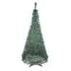 Northlight 6ft. Pre-Lit Slim Green Holly Leaf Pop-Up Artificial Christmas Tree With Clear Lights