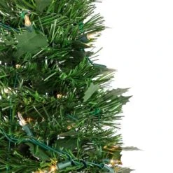 Northlight 6ft. Pre-Lit Slim Green Holly Leaf Pop-Up Artificial Christmas Tree With Clear Lights 16 Northlight 6ft. Pre-Lit Slim Green Holly Leaf Pop-Up Artificial Christmas Tree With Clear Lights -Northlight Shop D253668S 13