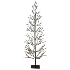 Northlight 6ft. Pre-Lit Brown Artificial Christmas Tree With LED Clear Icicle Lights 13 Northlight 6ft. Pre-Lit Brown Artificial Christmas Tree With LED Clear Icicle Lights -Northlight Shop D253674S 11