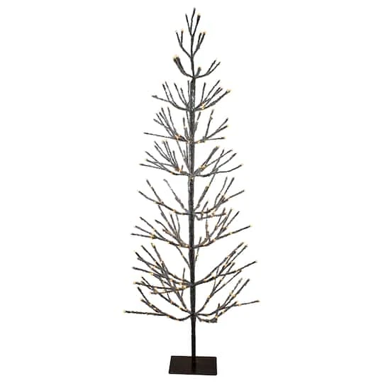 Northlight 6ft. Pre-Lit Brown Artificial Christmas Tree With LED Clear Icicle Lights 6 Northlight 6ft. Pre-Lit Brown Artificial Christmas Tree With LED Clear Icicle Lights - Image 4