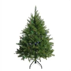 Northlight 4ft. Pre-Lit Northern Pine Artificial Christmas Tree, Multicolor LED Lights