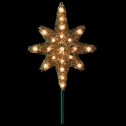 Northlight 21" Gold Lighted Star Of Bethlehem Tree Topper -Northlight Shop D253701S 2