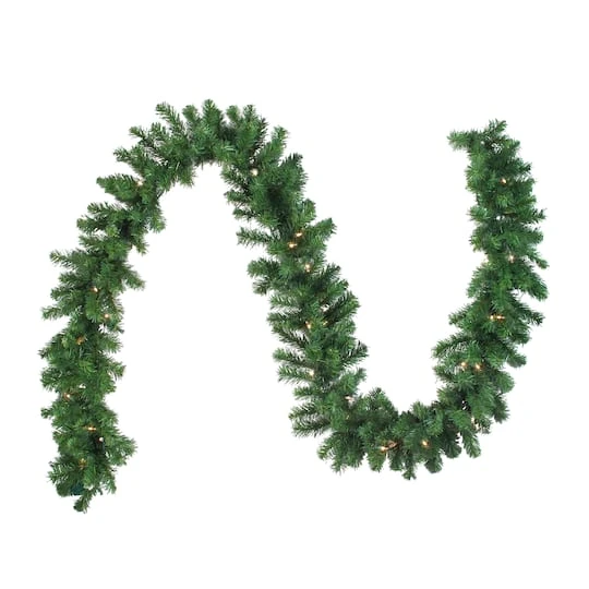 Northlight 9ft. Clear Dura Lit® Lighted Oak Creek Pine Garland 4 Northlight 9ft. Clear Dura Lit® Lighted Oak Creek Pine Garland - Image 2